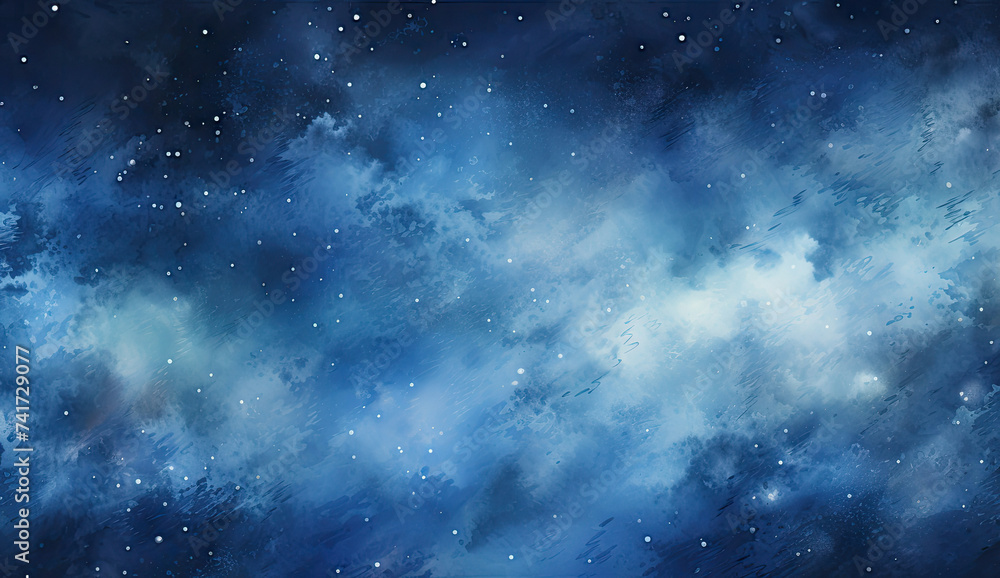 Fototapeta premium Starry Night Sky Filled With Clouds