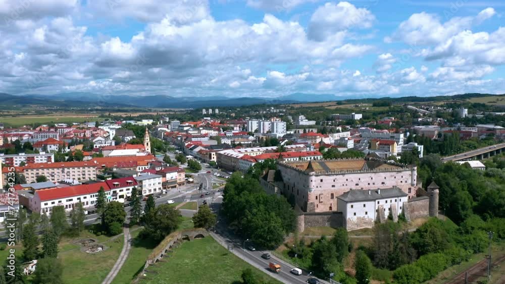 Aerial skyline cityscape of Zvolen, Slovakia on a sunny summer day Aerial skyline cityscape of Zvolen, Slovakia on a sunny summer day