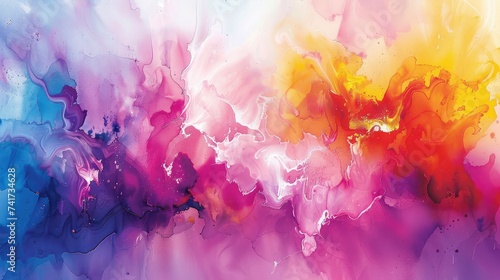 Whimsical Watercolor Symphony  A Kaleidoscope of Expressive Hues.