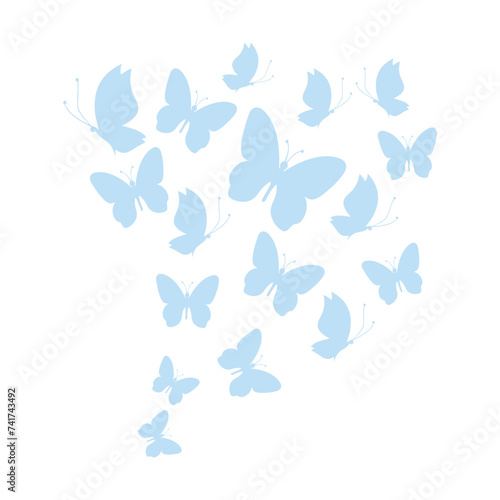 Flying Butterflies Illustration