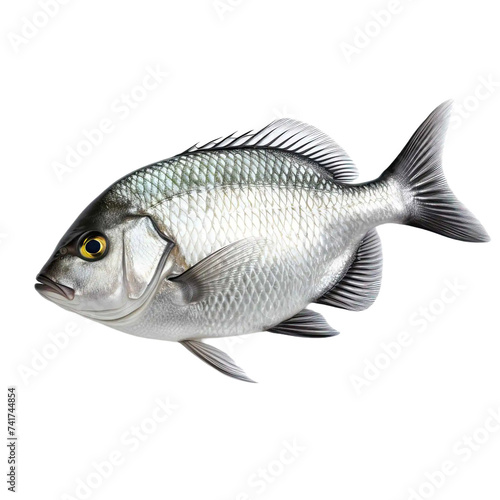  Sea Bream isolated on transparent background.
