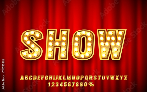 Show font set collection, letters and numbers symbol. Vector