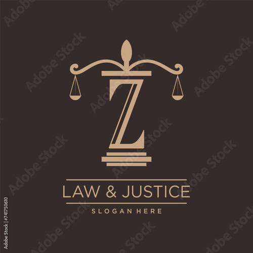 MODERN LAW LOGO WITH INITIAL LETTER