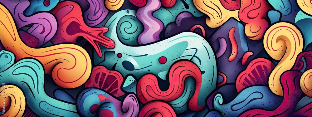 Cute graffiti art abstract background. abstract street art. colorful pattern in the style of 80s children's art Cute graffiti art abstract background. abstract street art. colorful pattern in the style of 80s children's art