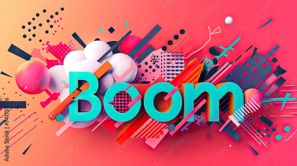 Explosive 3D Boom Comic Text Effect Template. Dynamic and Vibrant Pop ...