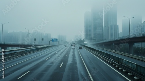 A highway leading towards the city center of China