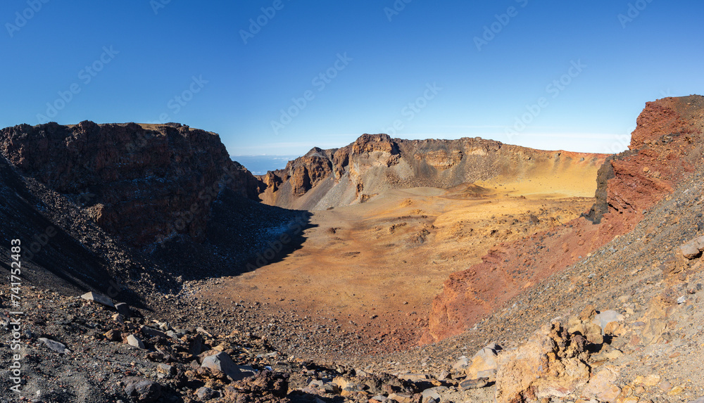 View of Teide mountain and surrounding area in Tenerife (Spain)