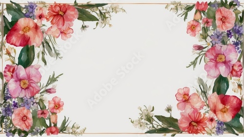 Wallpaper Mural Floral border background Torontodigital.ca