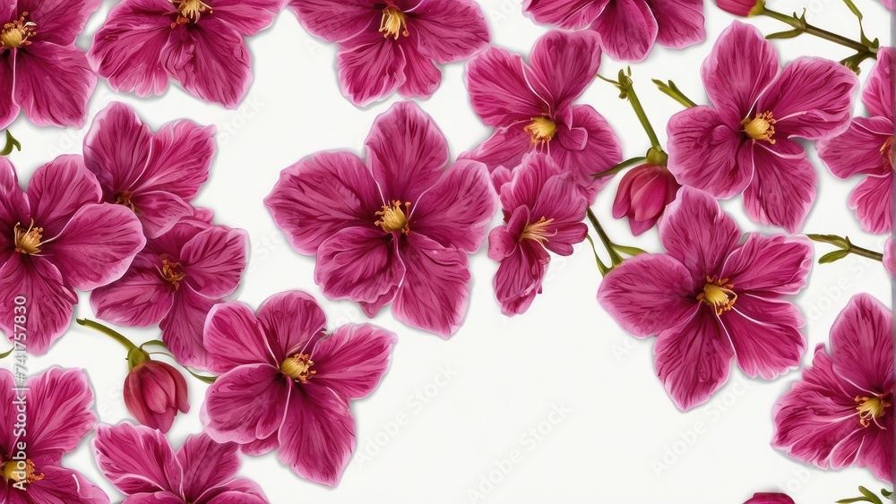 Wallpaper with purple flowers