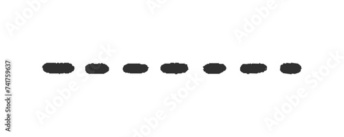 かわいい手書きの破線 - シンプルでおしゃれな落書きのデコレーション素材
