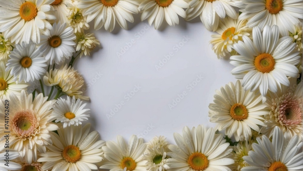 Obraz premium Bright frame in flowers