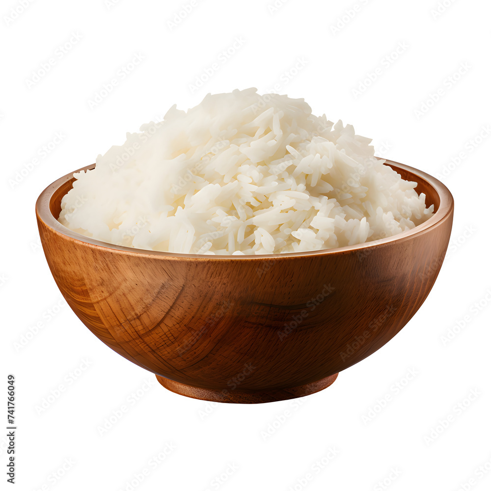 bowl full of rice isolated on Transparent Background. Ai generated bowl full of rice isolated on Transparent Background. Ai generated
