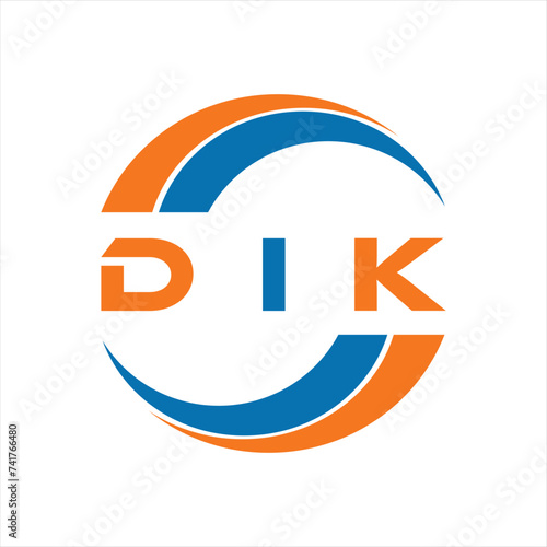DIK letter design. DIK letter technology logo design on a white background. DIK Monogram logo design for entrepreneurs and businesses.