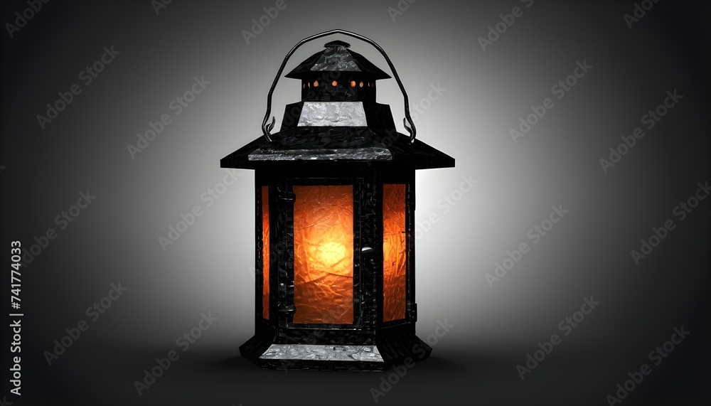 old lantern in the dark