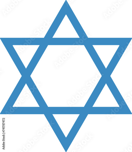 Jewish Symbols Star of David religious icon.