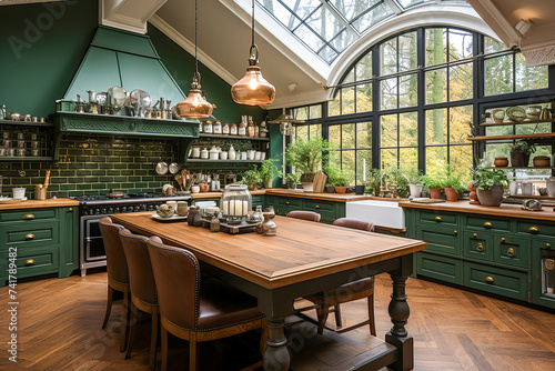 Beautiful kitchen in a big ...