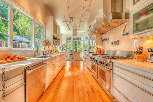 Beautiful kitchen in a big ...