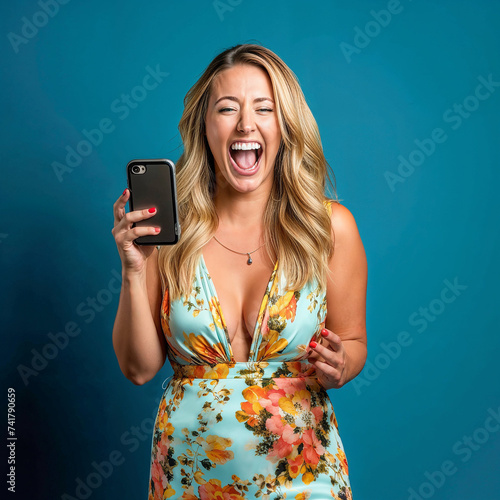 young woman using her phone