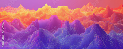 Tactile Surfaces, Textured Mountainscapes in Bold Hues photo