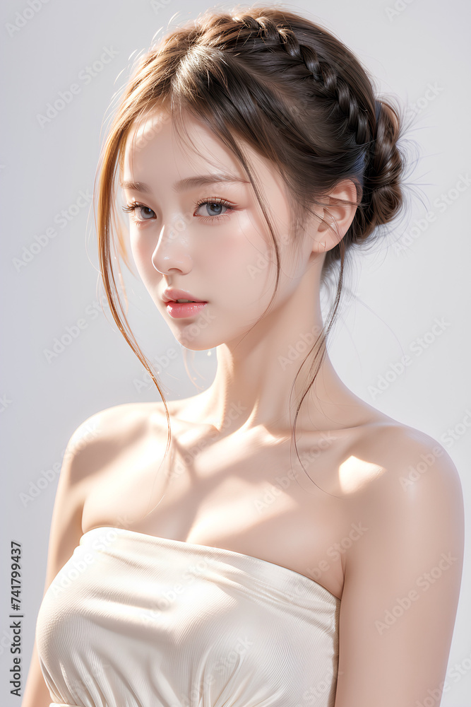 Gorgeous Asian Young Female Model - Fashion or Cosmetics Model - Surreal Beauty with Perfect Fine Features - Beautiful Smooth Hair Gorgeous Asian Young Female Model - Fashion or Cosmetics Model - Surreal Beauty with Perfect Fine Features - Beautiful Smooth Hair