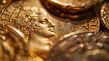 Golden coins concept, background for financial design