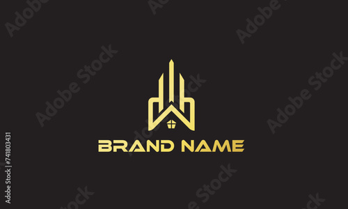 ab ba Real Estate Logo Set / Creative House Logo Collection / Abstract Buildings Logo Set