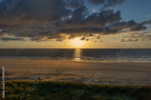 Sunset North Sea Egmond aan Zee