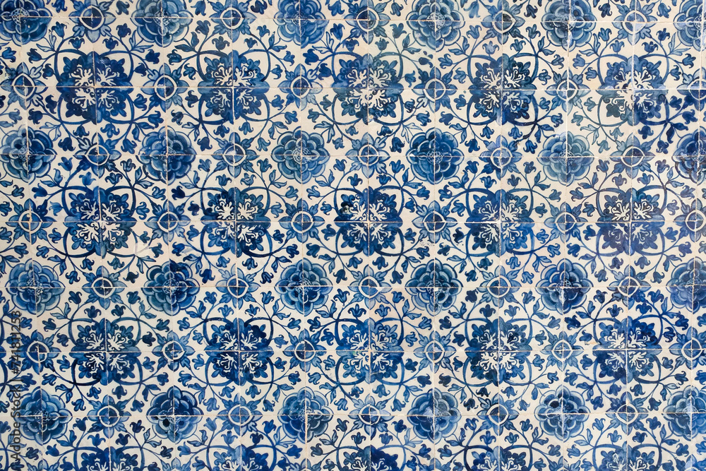 Tomar, Portugal. Europe Traditional Portuguese tiles.