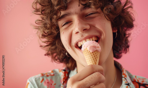 A happy, smiling child boy ...