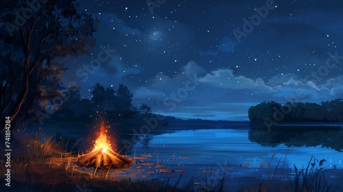 round the fire, laughter and conversation fill the air, mingling with the crackle of burning wood