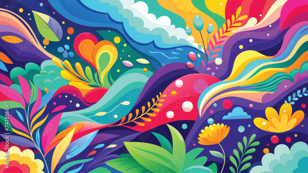 Fototapeta premium abstract colorful background with watercolor splashes