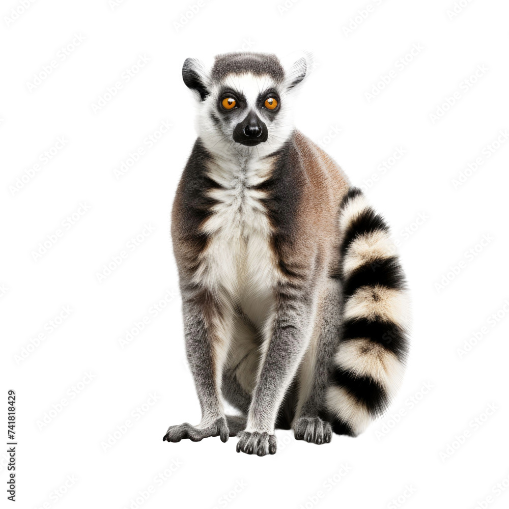 Beautiful Lemur on transparent background PNG