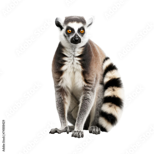 Beautiful Lemur on transparent background PNG © Creative Canvas