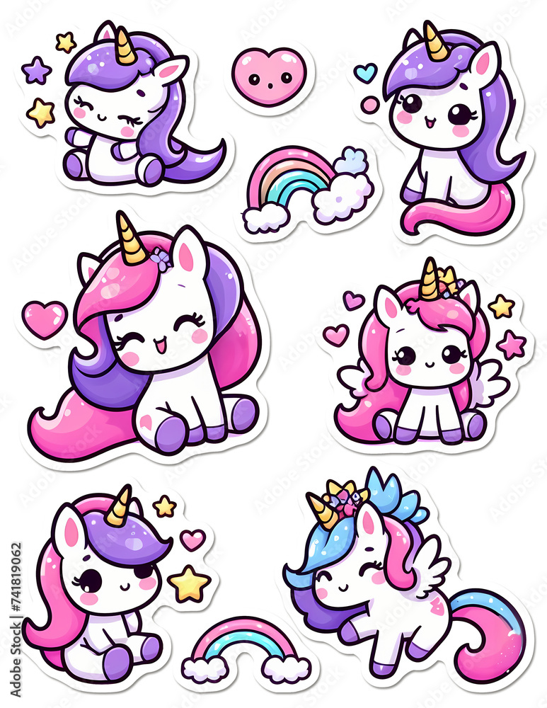 Enchanting Unicorns Stickers. Sticker Unicorn PNG Enchanting Unicorns Stickers. Sticker Unicorn PNG
