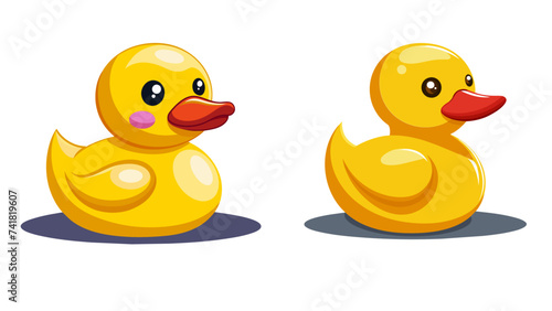 Cute Rubber Duck isolated. 