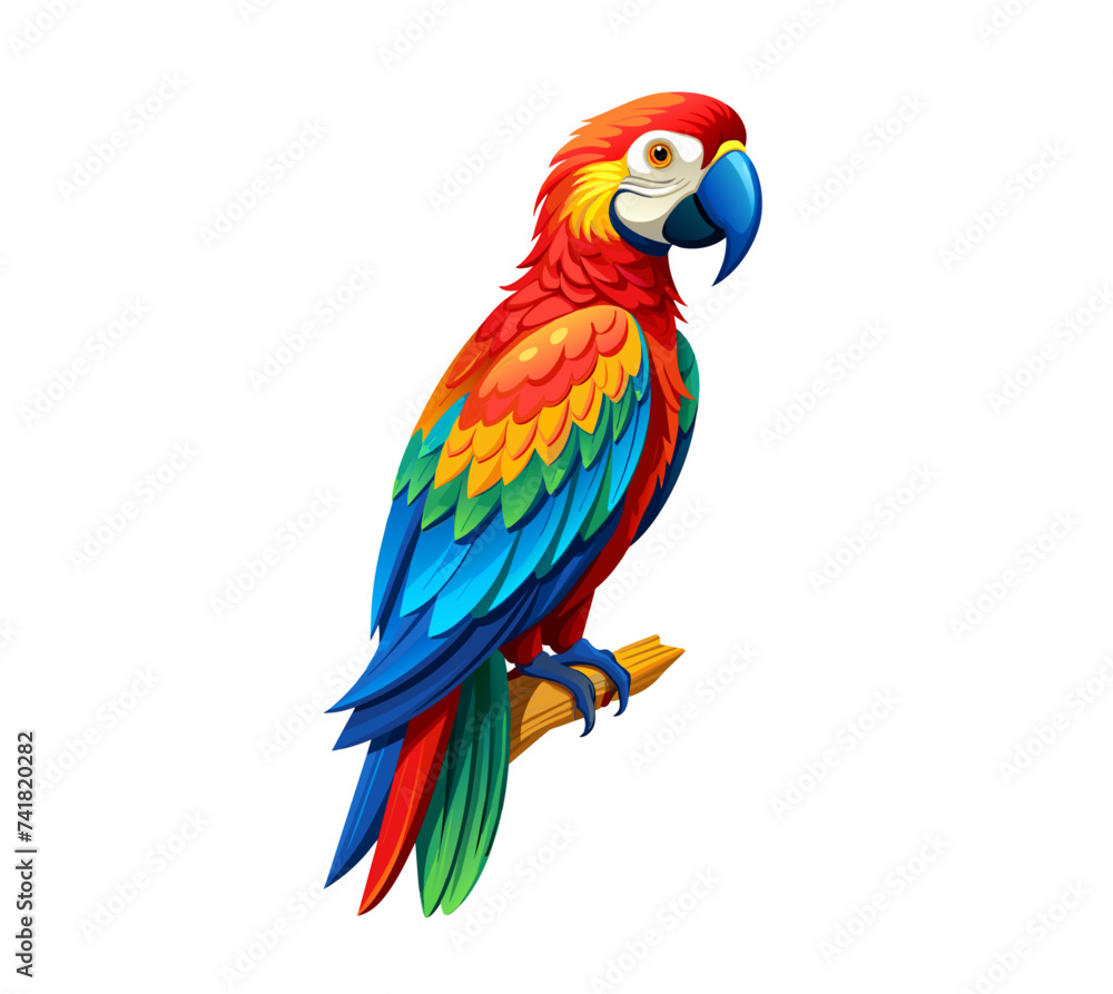 Macaw Bird isolated. 