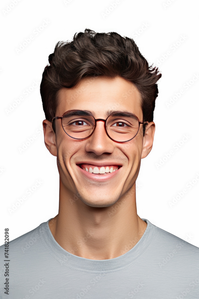 Friendly man with eye glasses Friendly man with eye glasses
