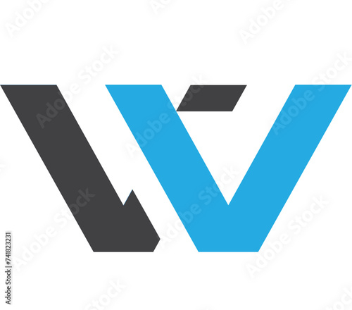 W Letter logo design with white background in illustrator, vector logo modern alphabet font overlap style.
