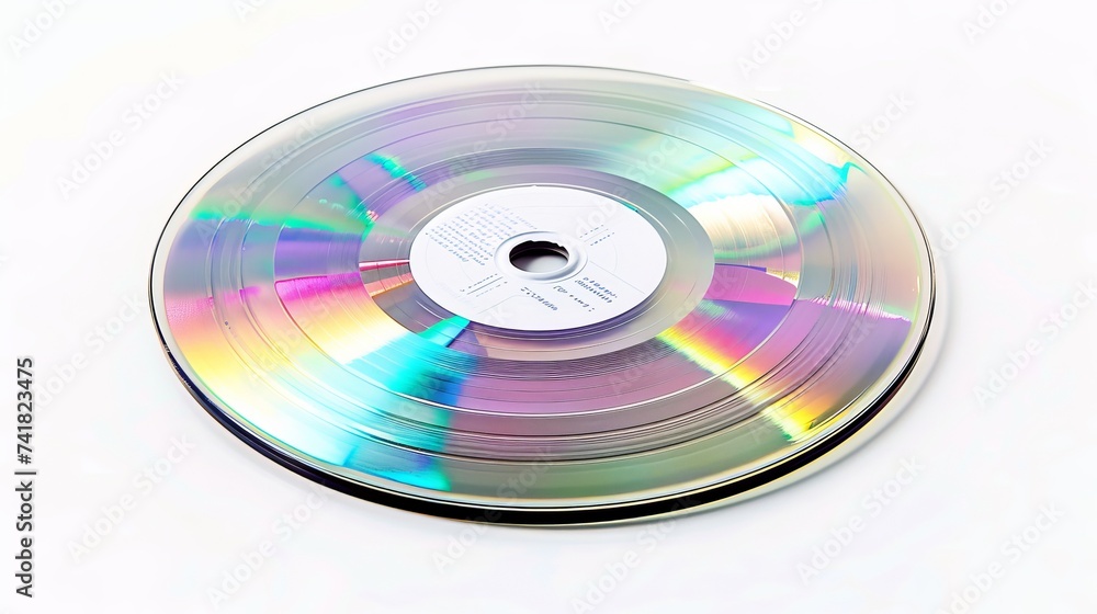 CD resting isolated against a pure white background CD resting isolated against a pure white background