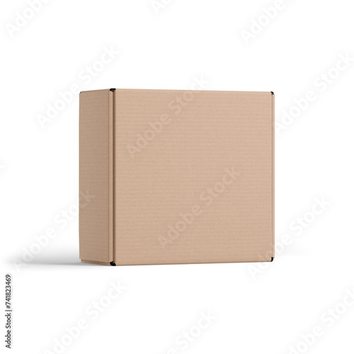 3D illustration. Mailing and delivery box isolated.