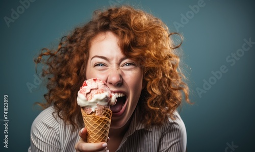 A happy, smiling, comical a...