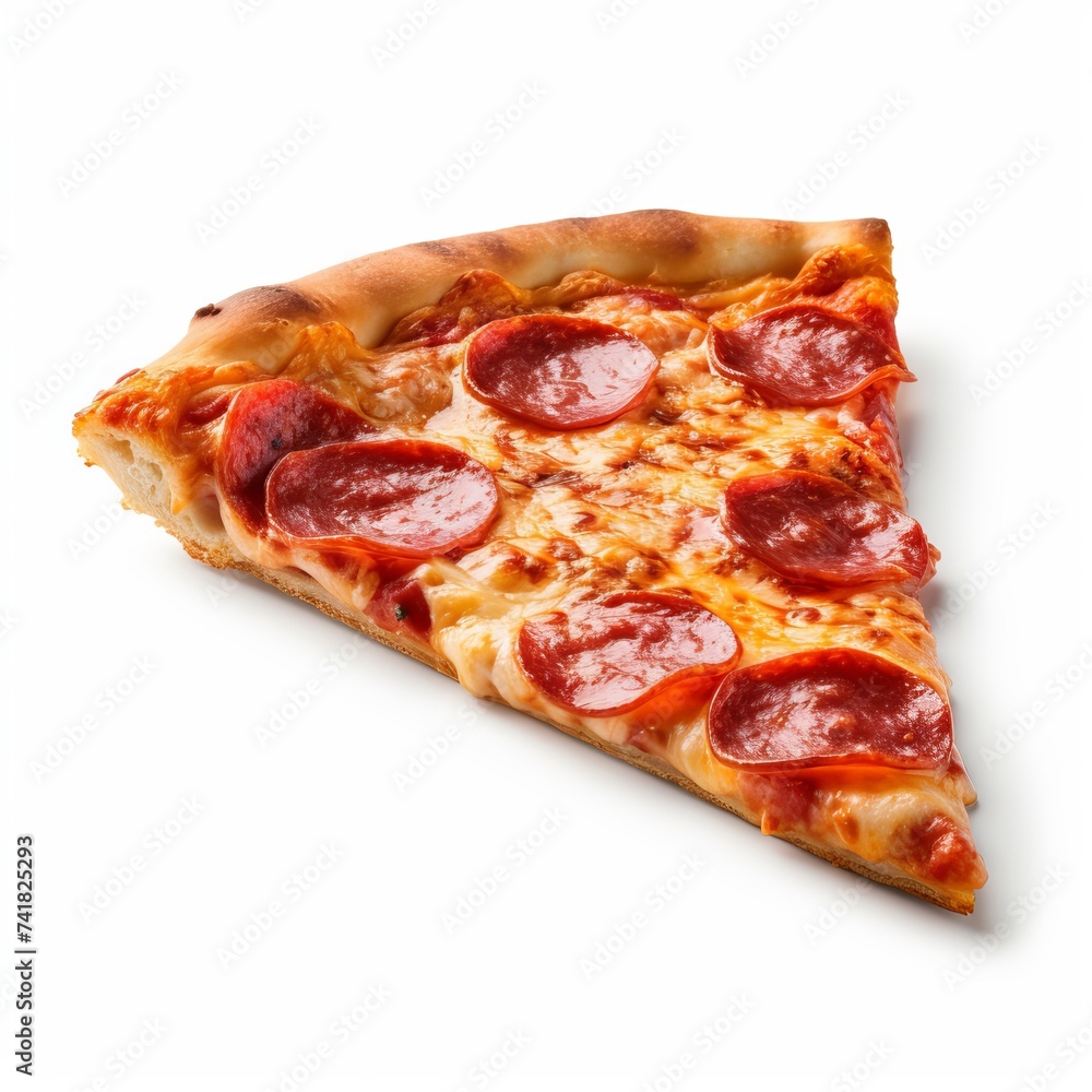 Pepperoni Pizza Slice on White Background, Pepperoni Pizza Slice Isolated, Pepperoni Pizza Slice, Pepperoni Pizza Piece, Italian Pepperoni Pizza Slice, Cheesy Pepperoni Pizza Slice, easy to cut out
