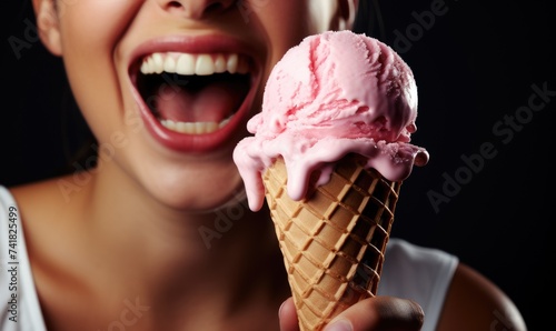 A happy, smiling, comical a...