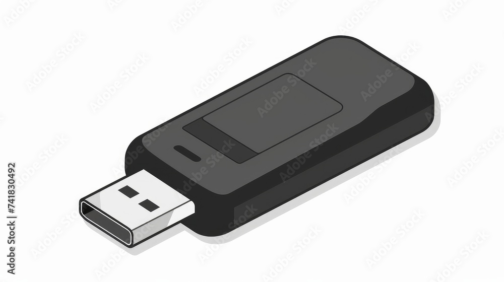 icon depicting a black USB flash drive, complete with a connection sign, symbolizing portable data storage icon depicting a black USB flash drive, complete with a connection sign, symbolizing portable data storage