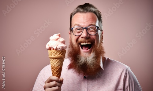 A happy, smiling, comical a...