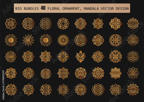 Mandala. Luxury golden Round Ornament Pattern. Henna tattoo mandala. Mehndi style. luxury mandala, golden pattern