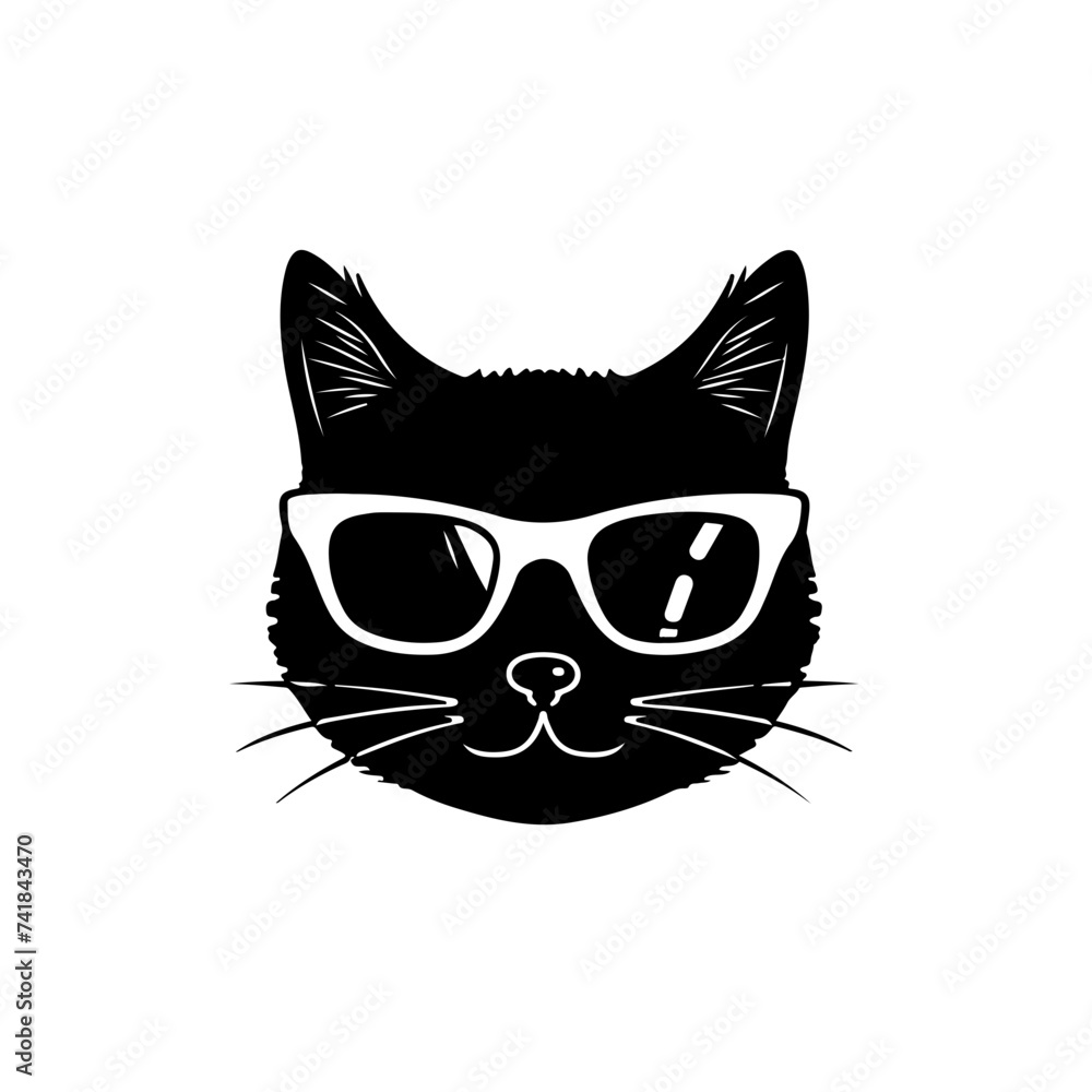 Animal Face Sunglasses Logo Design