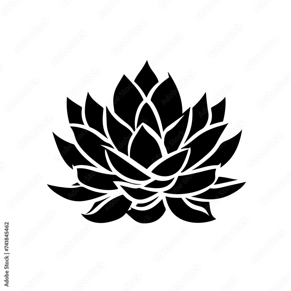 Echeveria Flower Logo Design