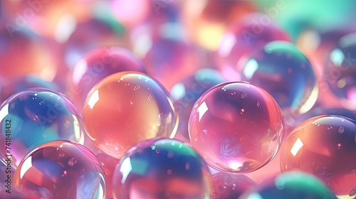 Background with transparent spheres. Dynamic background for graphic design.