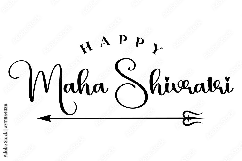 Maha shivratri lettering design with lord shiva trishul vector illustration. Maha shivratri lettering design with lord shiva trishul vector illustration.